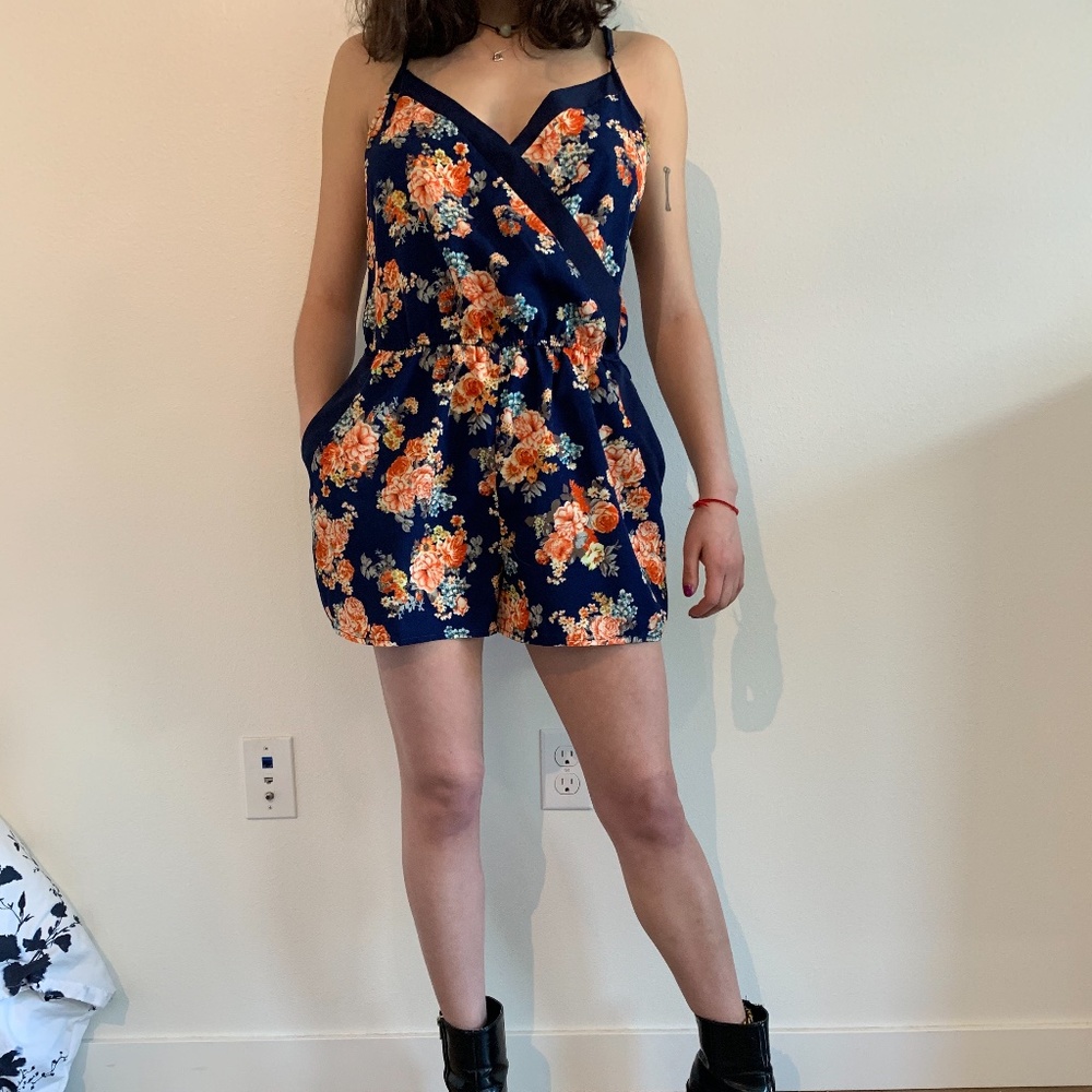 Forever 21 floral romper